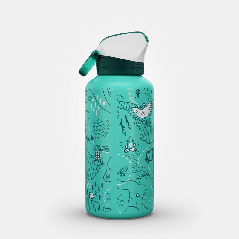 Quechua Drinkfles Met Sneldop En Strootje Gerecycled Aluminium 900 - 0,6 Liter 4 Quechua Drinkfles Met Sneldop En Strootje Gerecycled Aluminium 900 - 0,6 Liter - Afbeelding 2