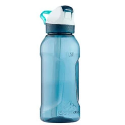 Quechua Drinkfles Voor Wandelen 900 Klikdop Met Rietje 0,5 Liter Ecozen® Blauw