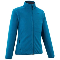Quechua Fleece Jas Voor Wandelen Kinderen MH150 Blauw 7-15 Jaar
