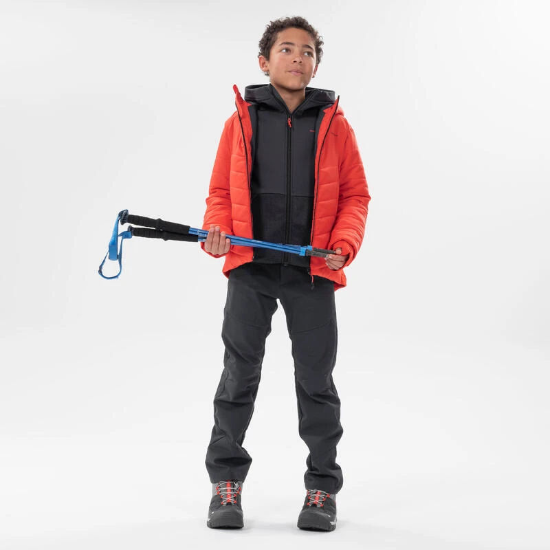 Quechua Fleecejas Voor Wandelen Kinderen MH500 Zwart Grijs 7-15 Jaar 4 Quechua Fleecejas Voor Wandelen Kinderen MH500 Zwart Grijs 7-15 Jaar - Afbeelding 2