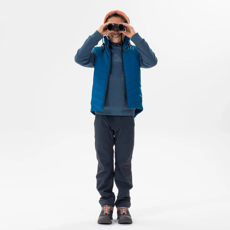 Quechua Gewatteerde Hybride Wandelbodywarmer Voor Kinderen Blauw 7-15 Jaar 4 Quechua Gewatteerde Hybride Wandelbodywarmer Voor Kinderen Blauw 7-15 Jaar - Afbeelding 2