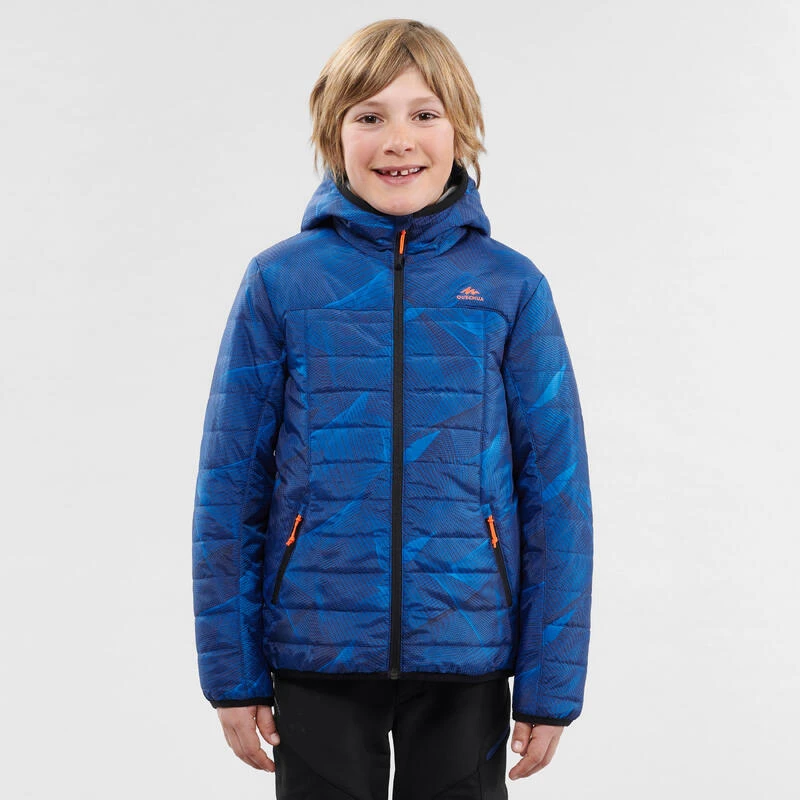Quechua Gewatteerde Wandeljas Voor Kinderen MH500 Blauw 4 Quechua Gewatteerde Wandeljas Voor Kinderen MH500 Blauw - Afbeelding 2