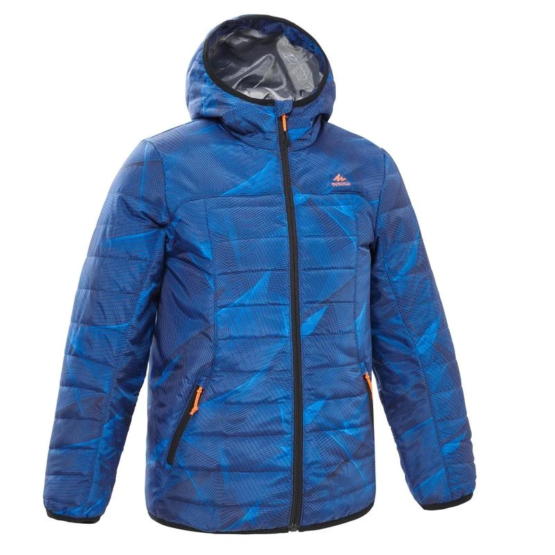 Quechua Gewatteerde Wandeljas Voor Kinderen MH500 Blauw 3 Quechua Gewatteerde Wandeljas Voor Kinderen MH500 Blauw