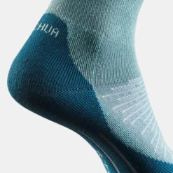 Quechua Hoge Wandelsokken Hike 100 Turquoise Set Van 2 Paar -Quechua Verkoop hoge wandelsokken hike 100 turquoise set van 2 paar 4