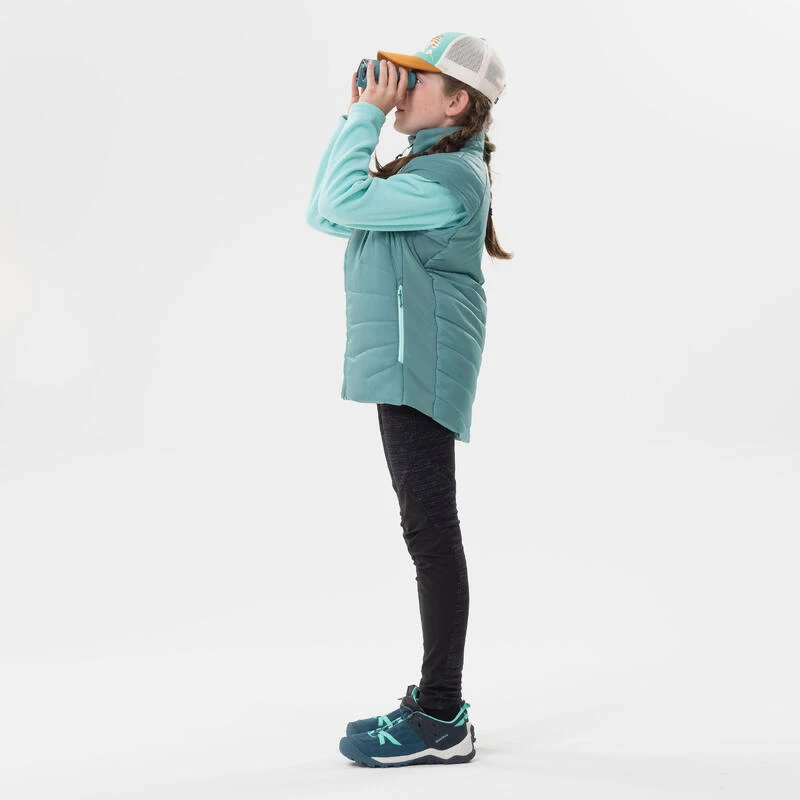 Quechua Hybride Gewatteerde Bodywarmer Voor Wandelen Pastelgroen Kinderen 7-15 Jaar 4 Quechua Hybride Gewatteerde Bodywarmer Voor Wandelen Pastelgroen Kinderen 7-15 Jaar - Afbeelding 2