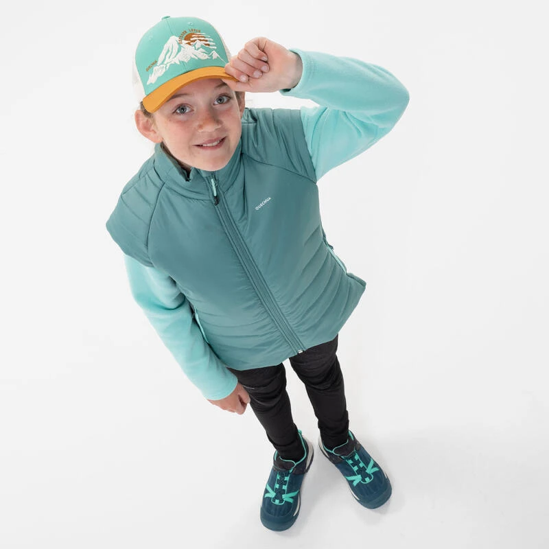 Quechua Hybride Gewatteerde Bodywarmer Voor Wandelen Pastelgroen Kinderen 7-15 Jaar 5 Quechua Hybride Gewatteerde Bodywarmer Voor Wandelen Pastelgroen Kinderen 7-15 Jaar - Afbeelding 3