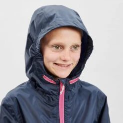 Quechua Regenjas Voor Wandelen MH150 Marineblauw Kinderen 7-15 Jaar -Quechua Verkoop regenjas voor wandelen mh150 marineblauw kinderen 7 15 jaar 4