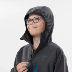 Quechua Softshell Jas Voor Wandelen MH550 Blauw En Grijs Kinderen 7-15 Jaar -Quechua Verkoop softshell jas voor wandelen mh550 blauw en grijs kinderen 7 15 jaar 3