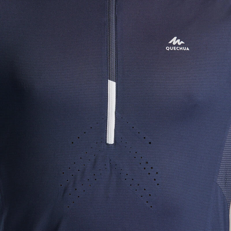 Quechua T-shirt Voor Fast Hiking Heren FH500 Korte Mouwen Blauw/zwart 7 Quechua T-shirt Voor Fast Hiking Heren FH500 Korte Mouwen Blauw/zwart - Afbeelding 5