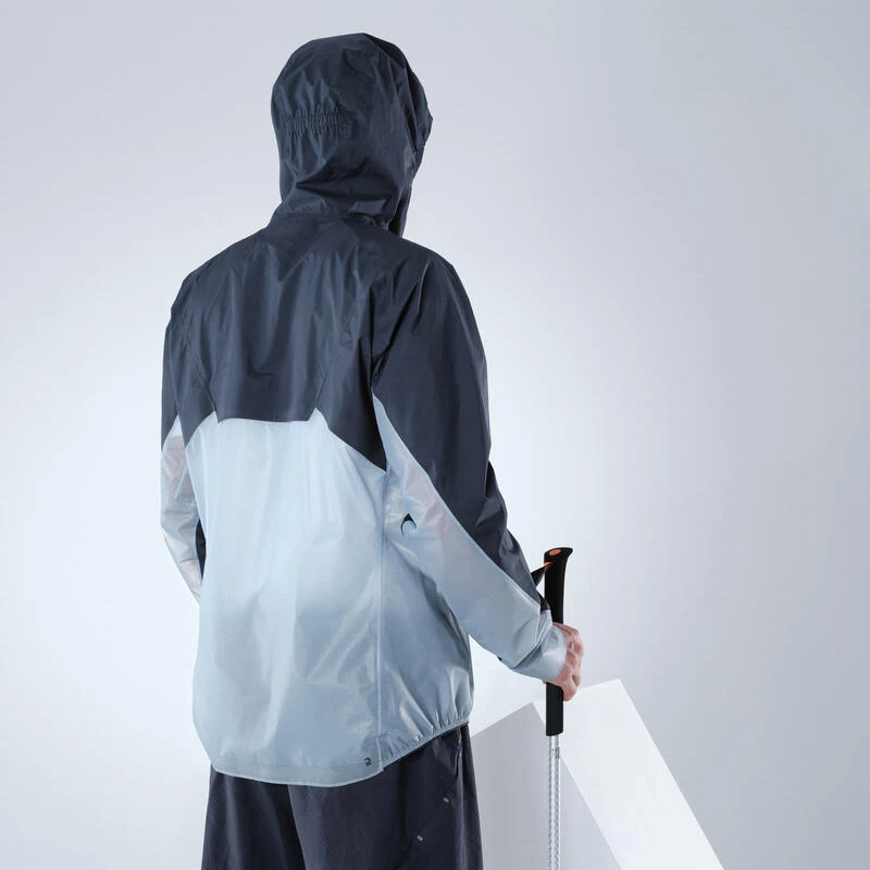 Quechua Ultralichte Hybride Jas Voor Fast Hiking Heren FH 900 Blauw Grijs 6 Quechua Ultralichte Hybride Jas Voor Fast Hiking Heren FH 900 Blauw Grijs - Afbeelding 4