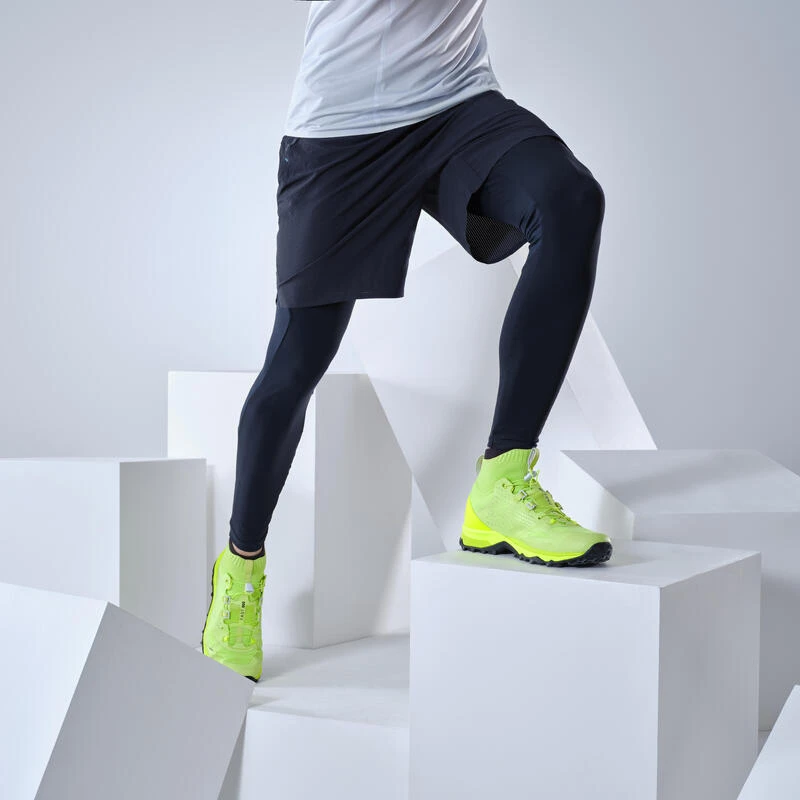 Quechua Ultralichte Tight Met Short Voor Fast Hiking Heren FH900 Blauw 4 Quechua Ultralichte Tight Met Short Voor Fast Hiking Heren FH900 Blauw - Afbeelding 2