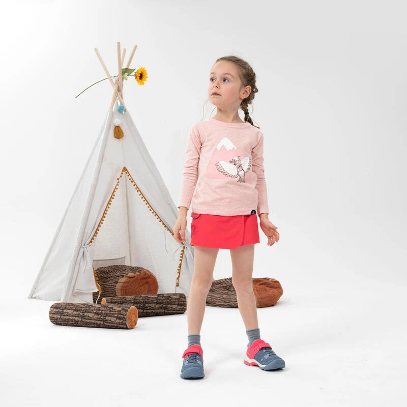 Quechua Uv-werend Wandelshirt Met Lange Mouwen Voor Kinderen MH150 2-6 Jaar 4 Quechua Uv-werend Wandelshirt Met Lange Mouwen Voor Kinderen MH150 2-6 Jaar - Afbeelding 2
