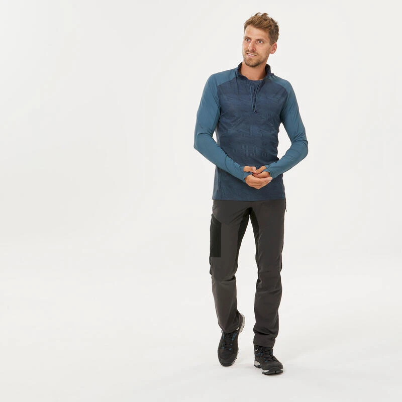 Quechua Uv-werend Wandelshirt Voor Heren MH550 Lange Mouwen 4 Quechua Uv-werend Wandelshirt Voor Heren MH550 Lange Mouwen - Afbeelding 2