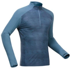 Quechua Uv-werend Wandelshirt Voor Heren MH550 Lange Mouwen