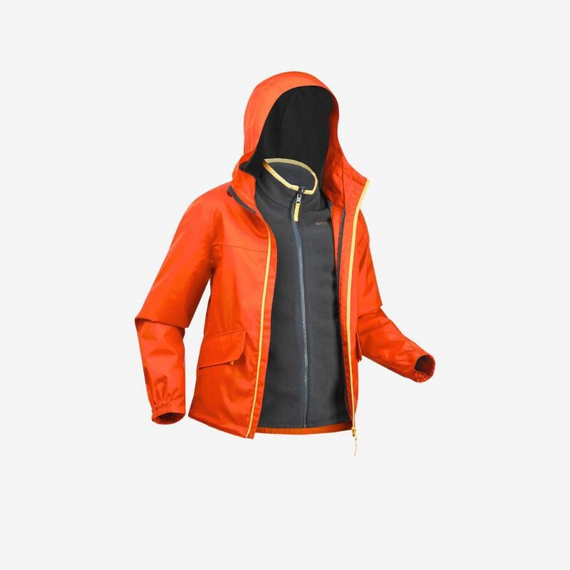 Quechua Waterdichte 3-in-1 Wandeljas SH100 WARM +1°C Kinderen 7-15 Jaar 3 Quechua Waterdichte 3-in-1 Wandeljas SH100 WARM +1°C Kinderen 7-15 Jaar