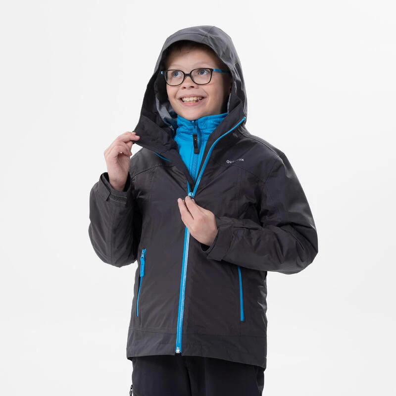 Quechua Waterdichte 3-in-1-wandeljas Voor Kinderen SH500 X-Warm -8°C 7-15 Jaar 4 Quechua Waterdichte 3-in-1-wandeljas Voor Kinderen SH500 X-Warm -8°C 7-15 Jaar - Afbeelding 2